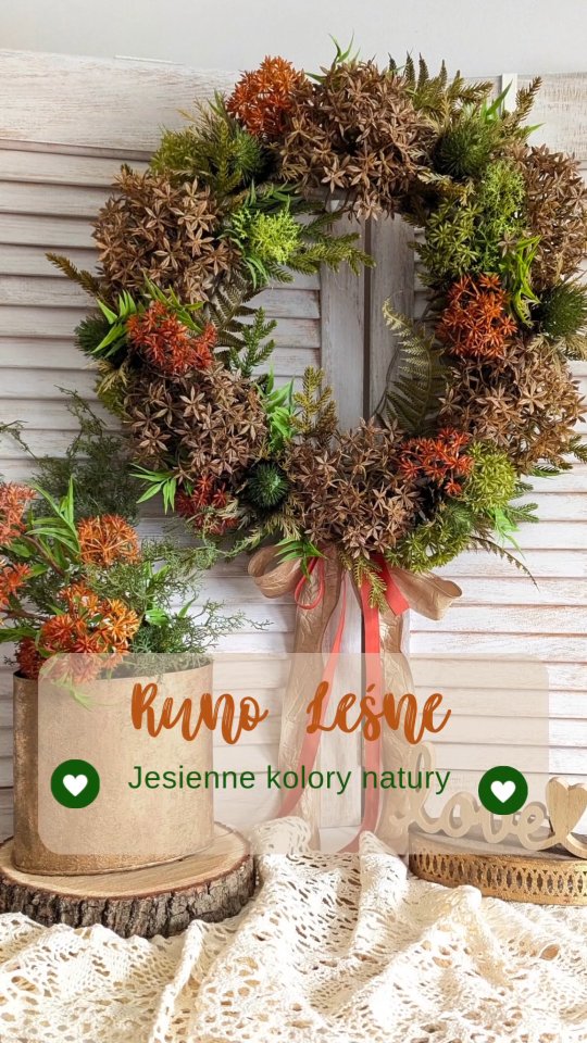 Runo Leśne 🍁 tak nazwałam nowy wianek, który przygotowałam dla Was na sezon jesienny - jak Wam się podoba?
Ten egzemplarz dostępny jest od ręki 

🍁 Średnica ok. 40cm
🍁 Cena 179zł
🍁 Wysyłka do paczkomatu lub kurierem 

Jeśli chcesz aby był Twój - napisz do mnie, bo jeszcze nie wskoczył na półki sklepowe 🙂

#wianki #dekoracjedomu #wianeknadrzwi #dodatkidodomu #wystrojwnetrz #wreaths #jesiennedekoracje #jesiennywianek #jesieniara #jesienneklimaty #wianekjesienny #autumnwreath #fallwreath #kränze #bohodecor