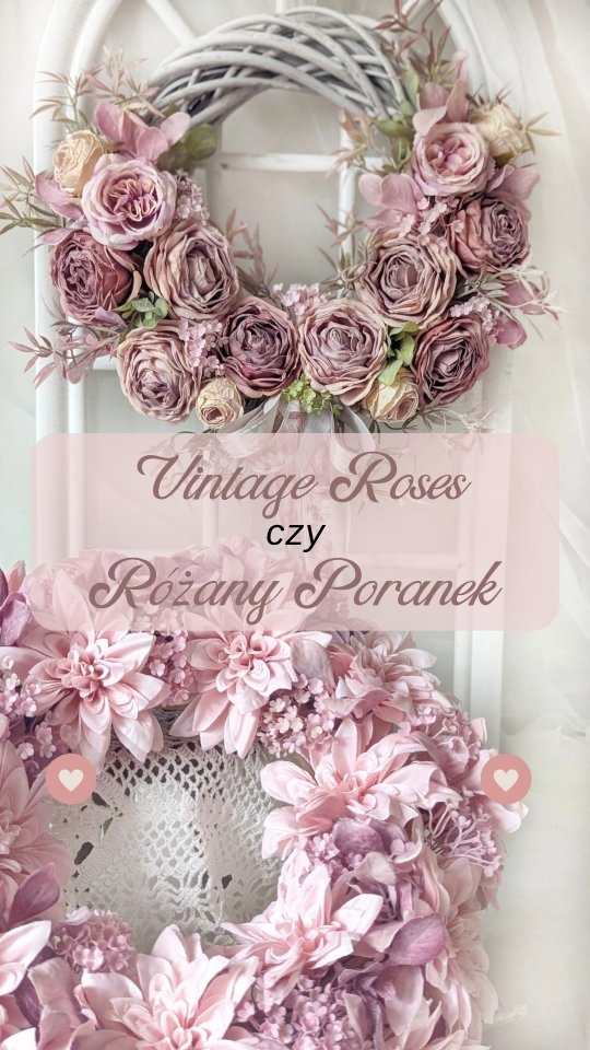 Mam do Was pytanie:
Różany Poranek czy Vintage Roses?
Dajcie znać w ankiecie albo w komentarzu który klimat jest Wam bliższy?

#wianki #dekoracjedomu #wianeknadrzwi #wystrojwnetrz #wreaths #prezentdlamamy #vintagestyle #rozowedodatki #DekoracjaDoDomu #DekoracjaWnętrz #aranżacjadomu #kränze #kranz

Który wianek bardziej ci się podoba?